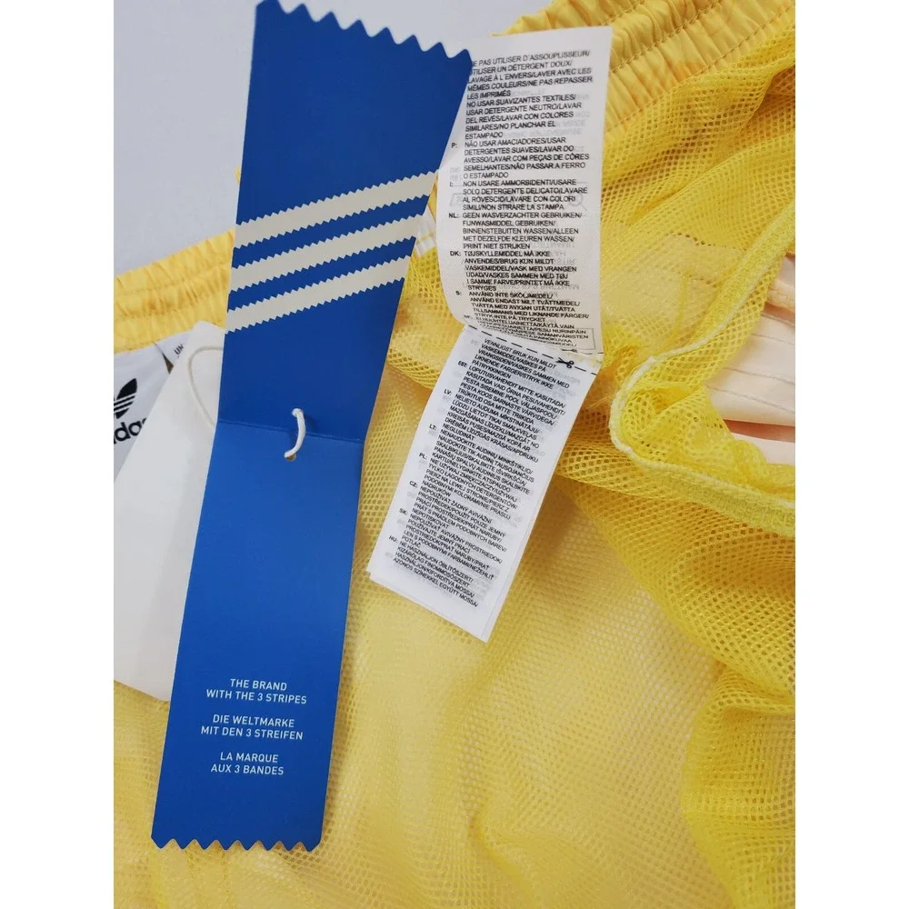 Adidas men swimwear shorts GJ5169 LINAOP 124782421 yellow pockets 2XL $45